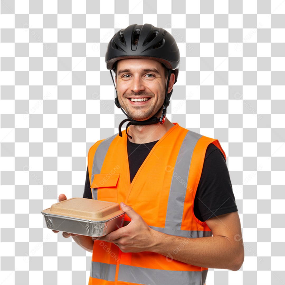 Entregador Delivery Motoboy PNG Transparente