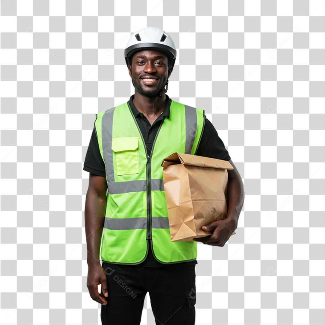 Entregador Delivery Motoboy PNG Transparente