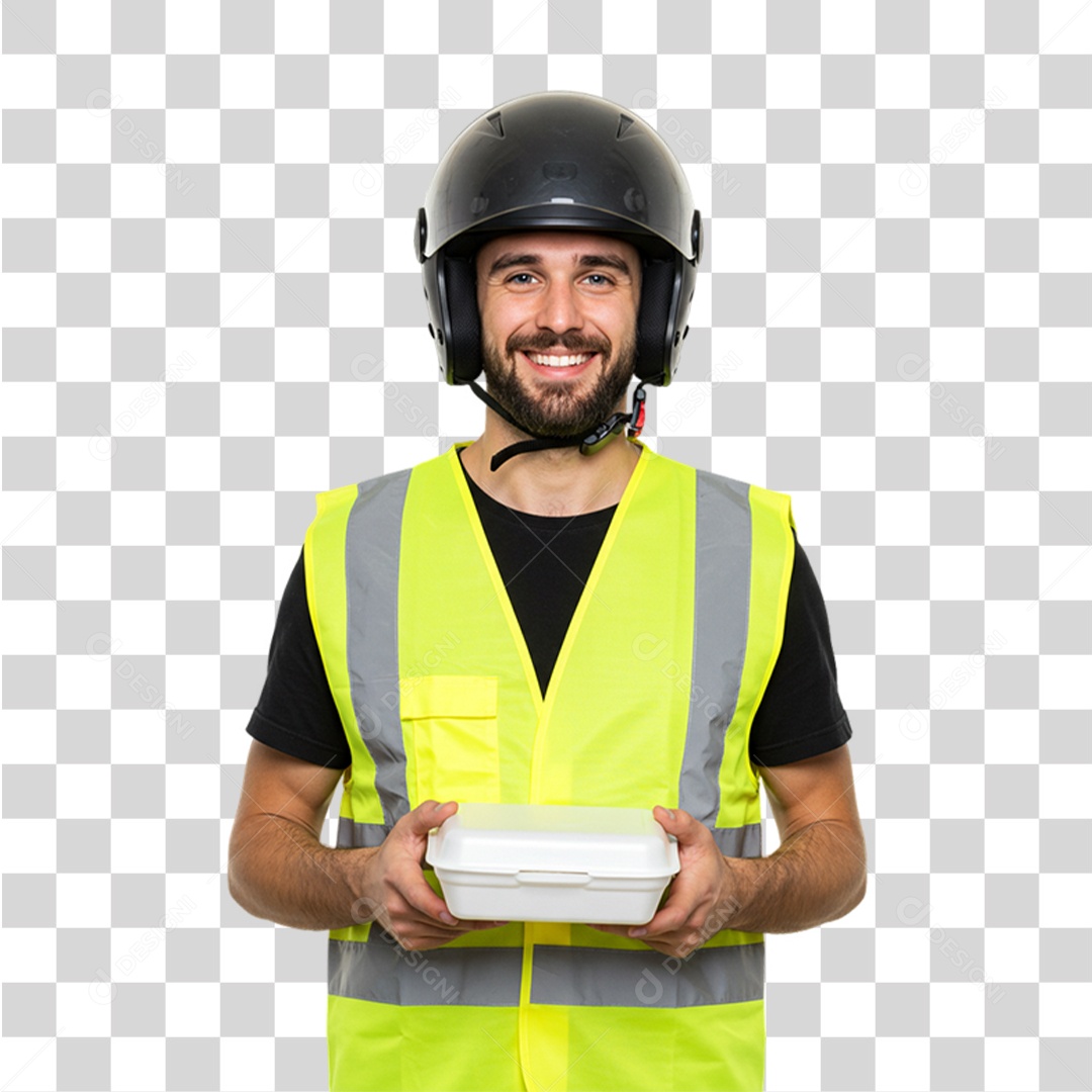 Entregador Delivery Motoboy PNG Transparente