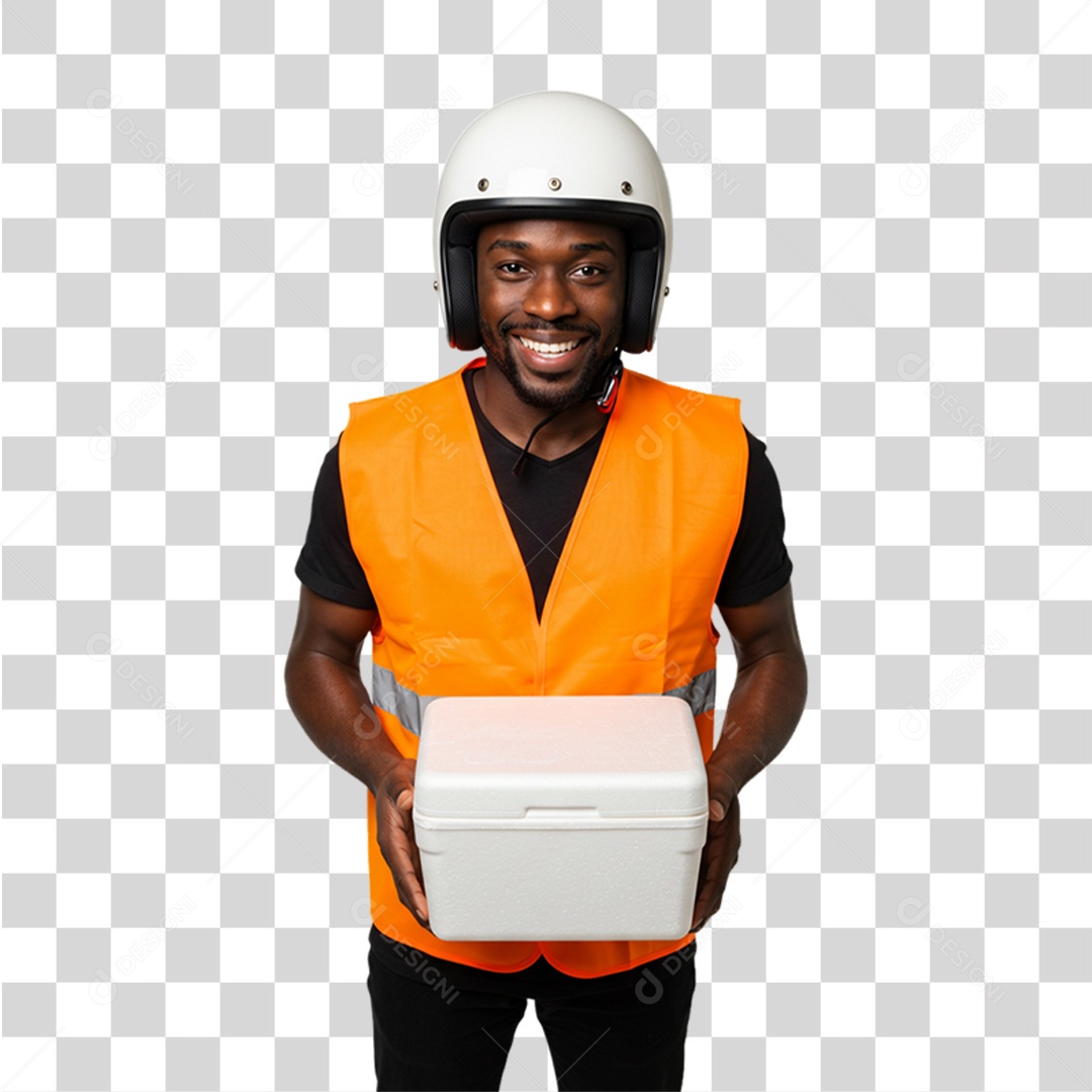 Entregador Delivery Motoboy PNG Transparente