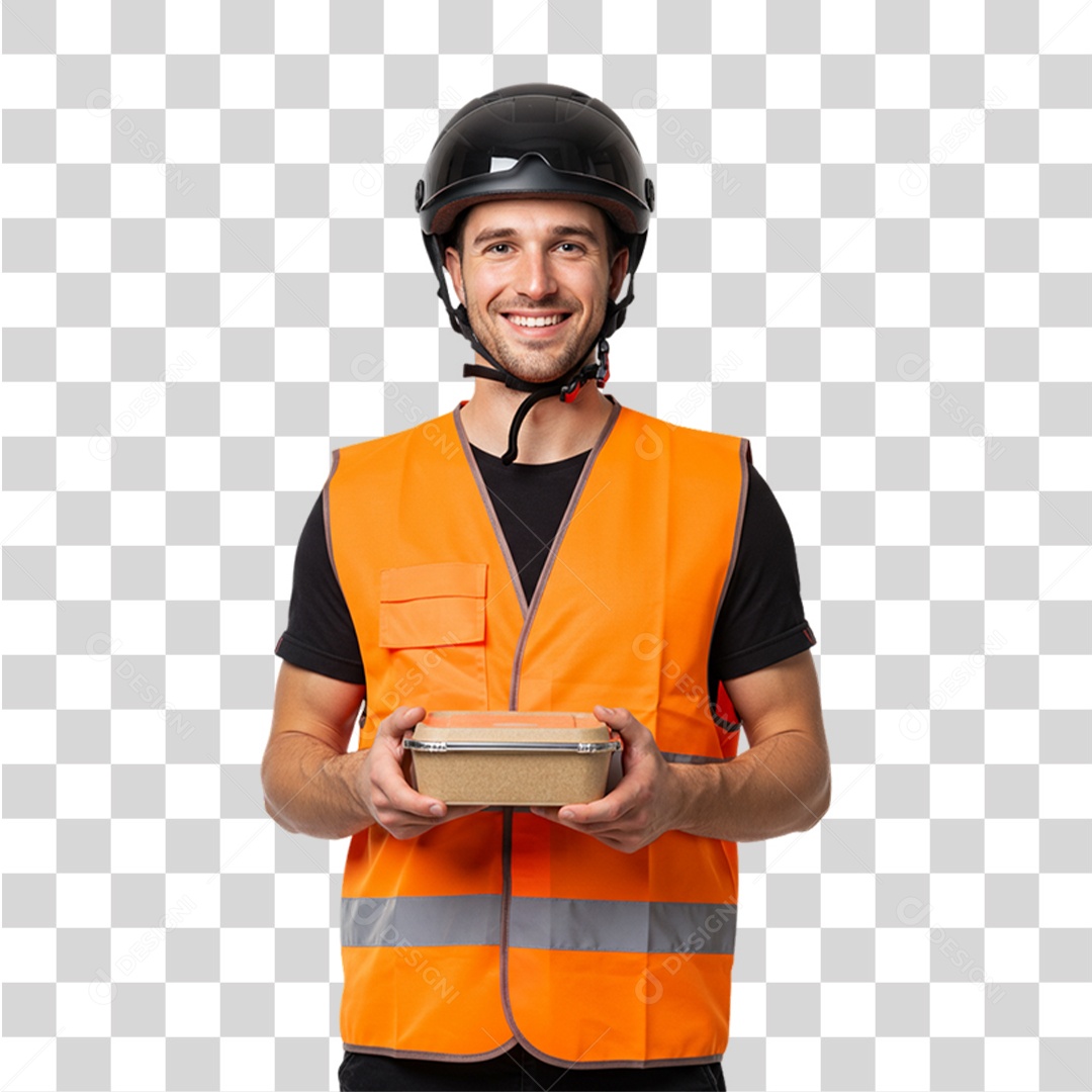 Entregador Delivery Motoboy PNG Transparente