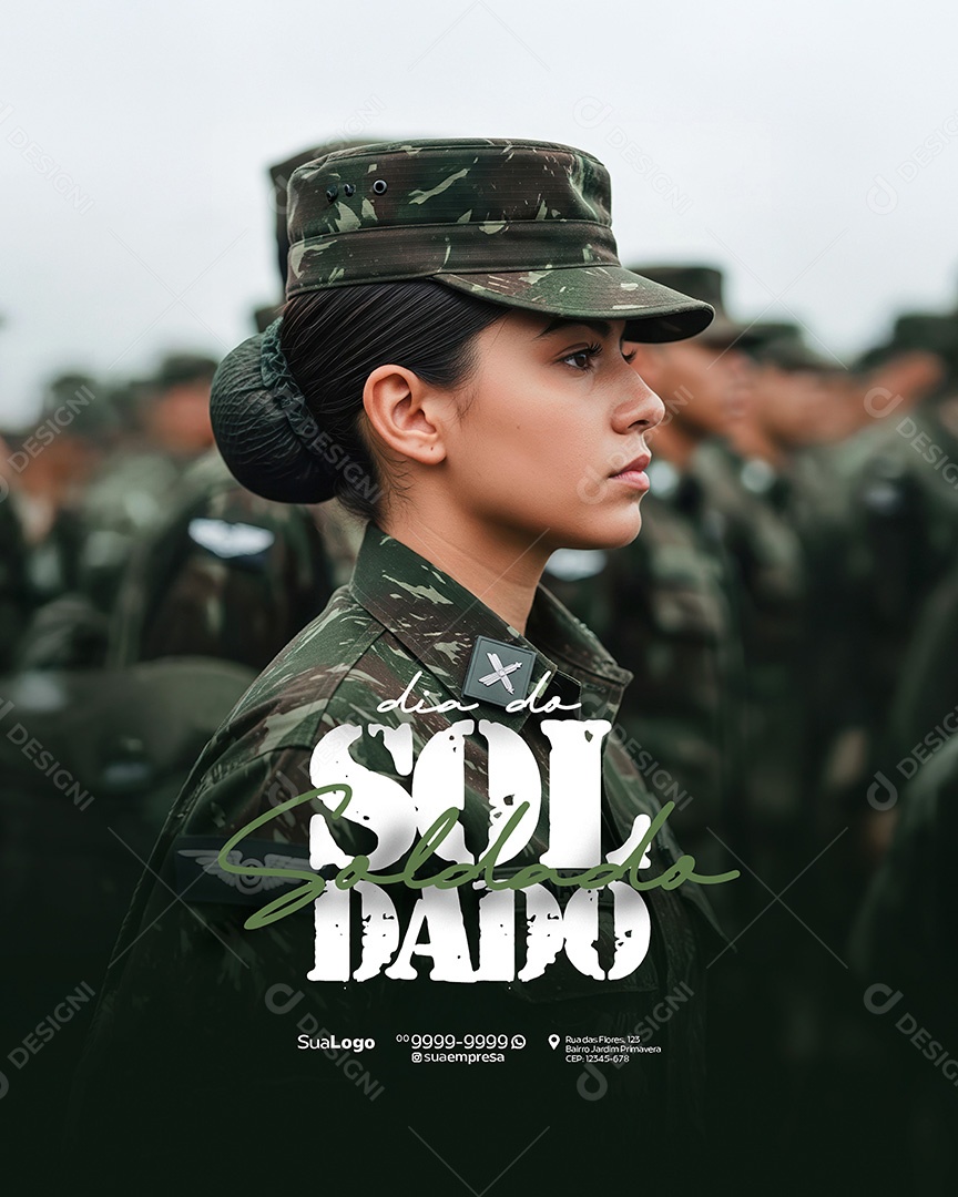Dia do Soldado 25 de Agosto Social Media PSD Editável