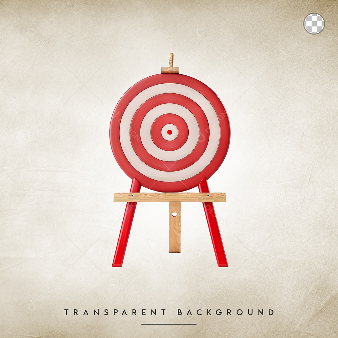 Elemento 3D Alvo De Tiro Com Arco Para Composição PSD