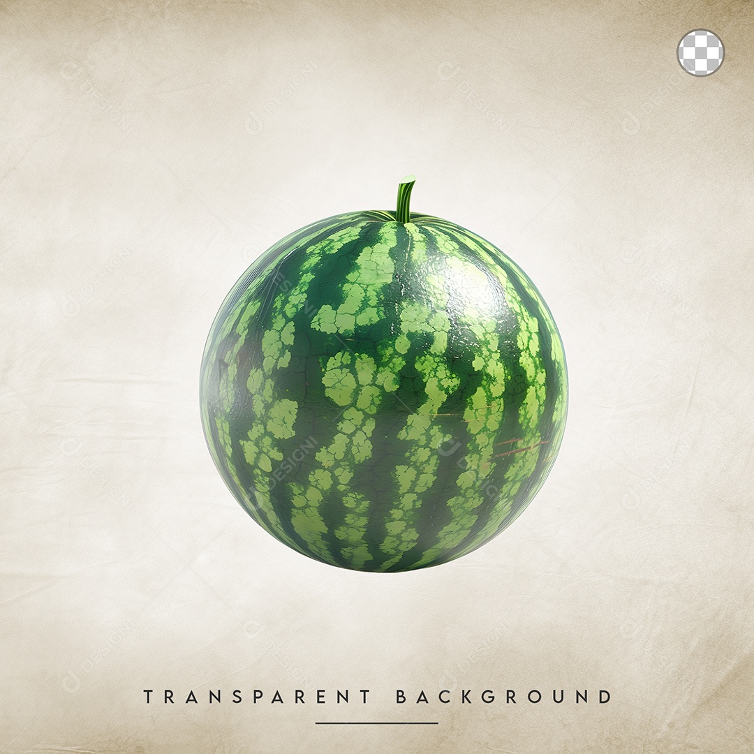 Elemento 3D Melancia Para Composição PSD