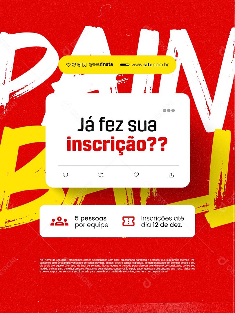 Torneio de Paintball Social Media PSD Editável