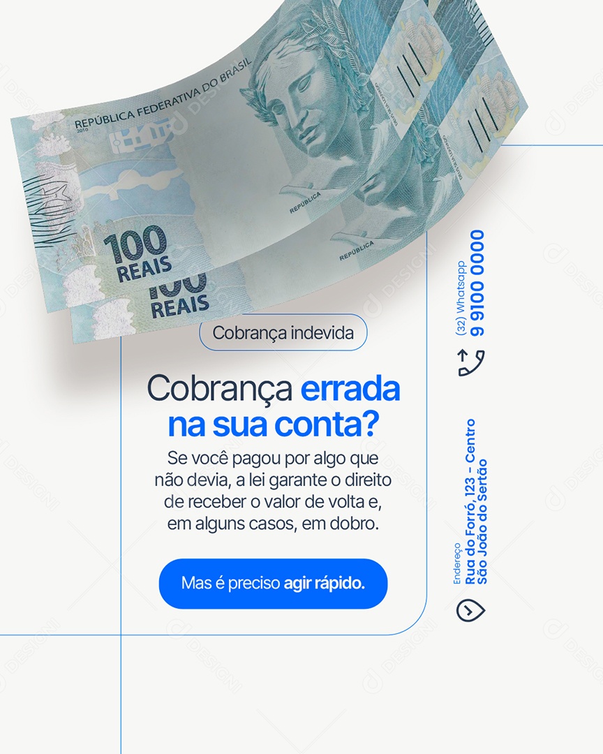 Advocacia Comborça Errada na sua Conta Social Media PSD Editável