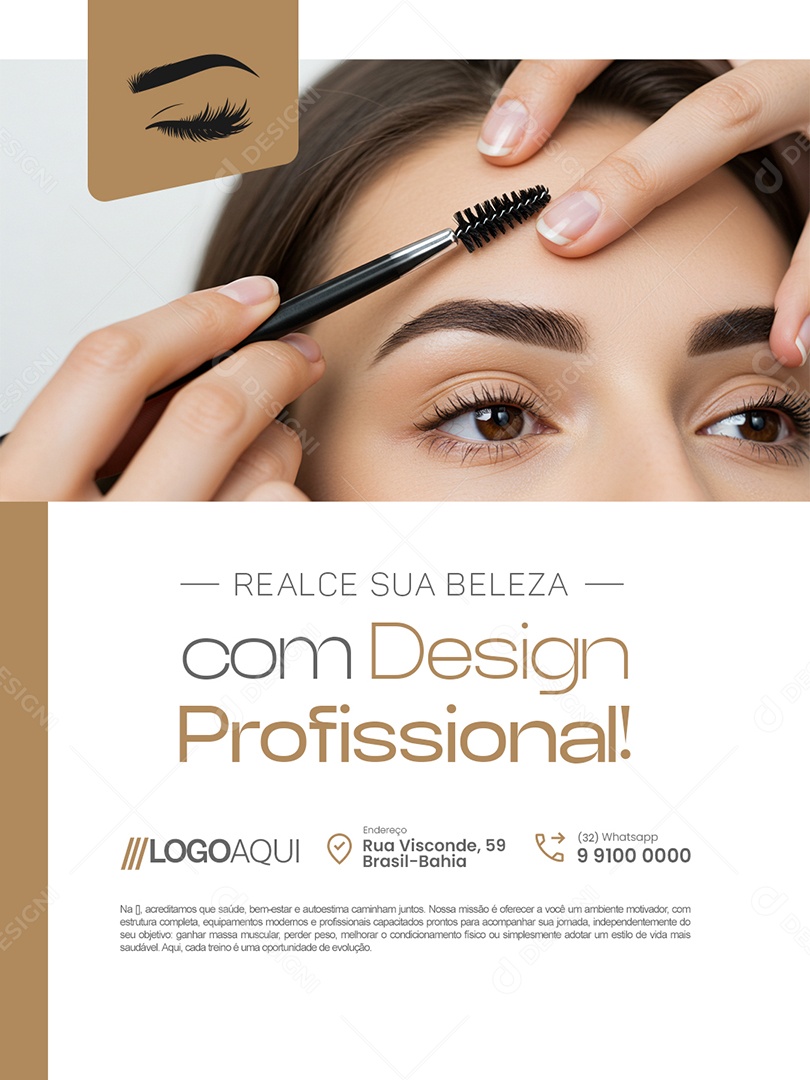 Sobrancelhas com Desiigni Profissional Social Media PSD Editável