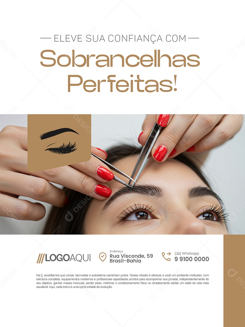 Sobrancelhas Perfeitas Social Media PSD Editável