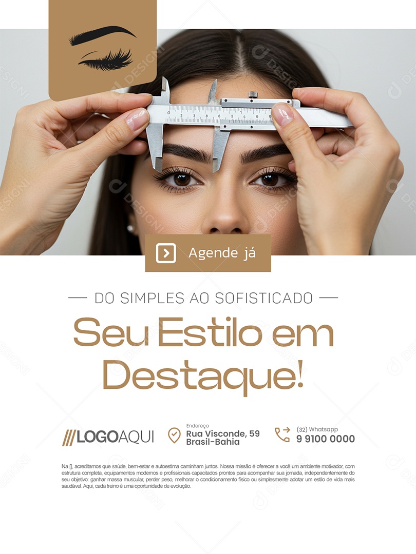 Sobrancelhas Seu Estilo em Destaque Social Media PSD Editável