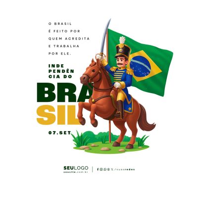 Dia da Independência do Brasil 07 de Setembro Social Media PSD Editável