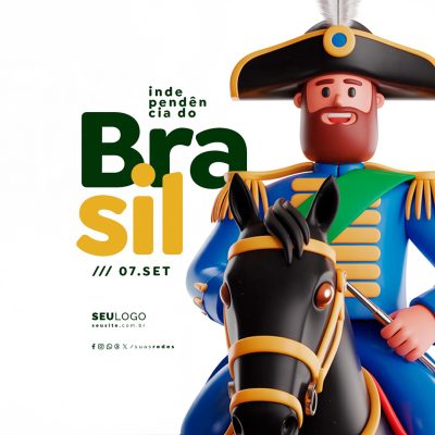 Dia da Independência do Brasil 07 de Setembro Social Media PSD Editável