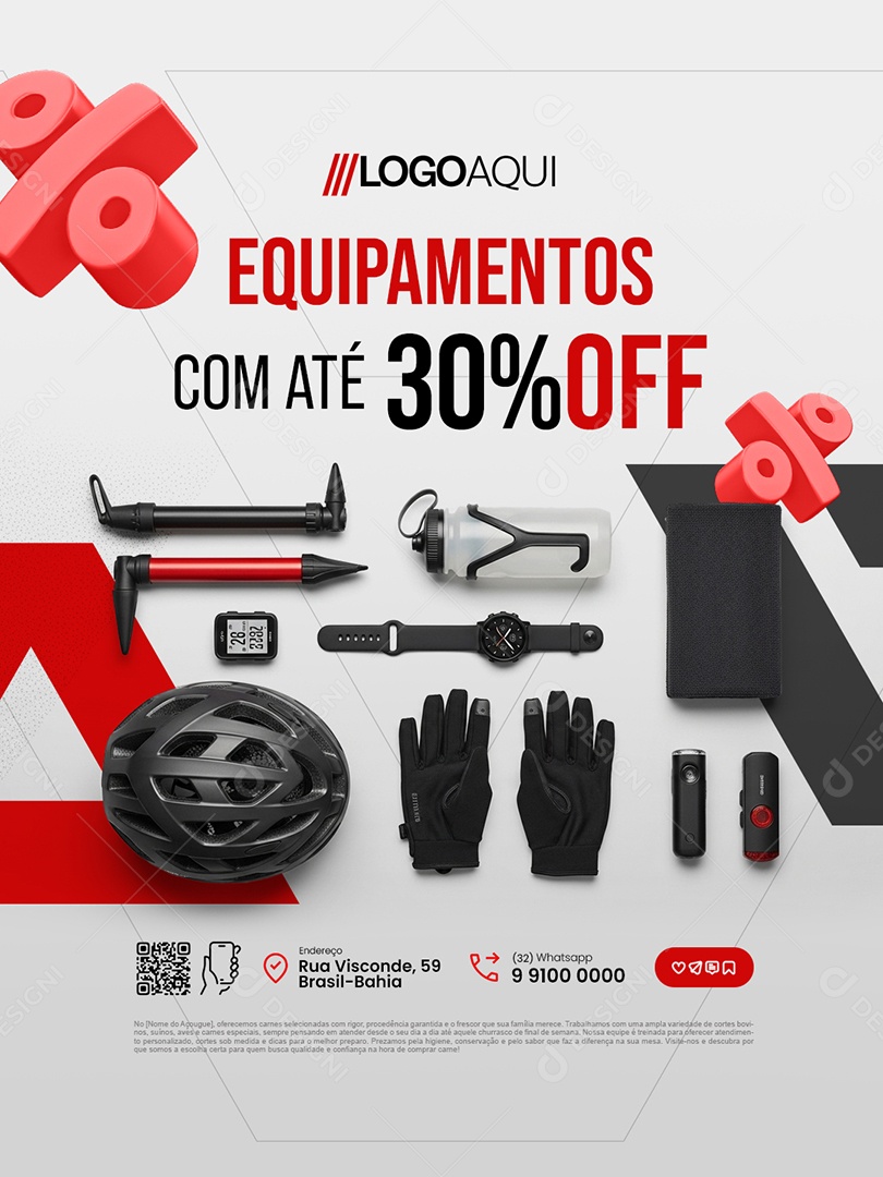 Bicicletaria Promoção de Equipamentos Social Media PSD Editável