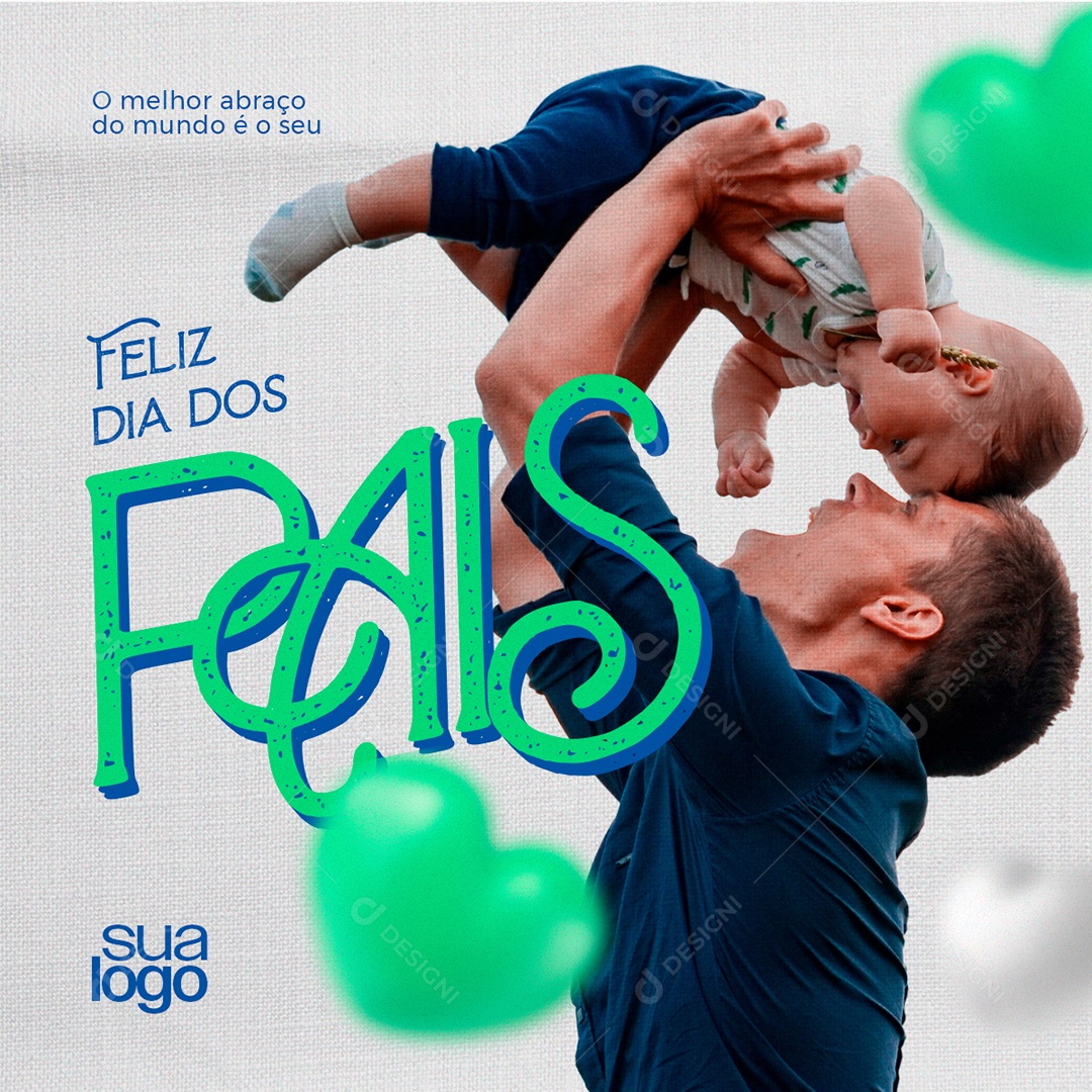 Feliz Dia dos Pais 10 de Agosto Social Media PSD Editável