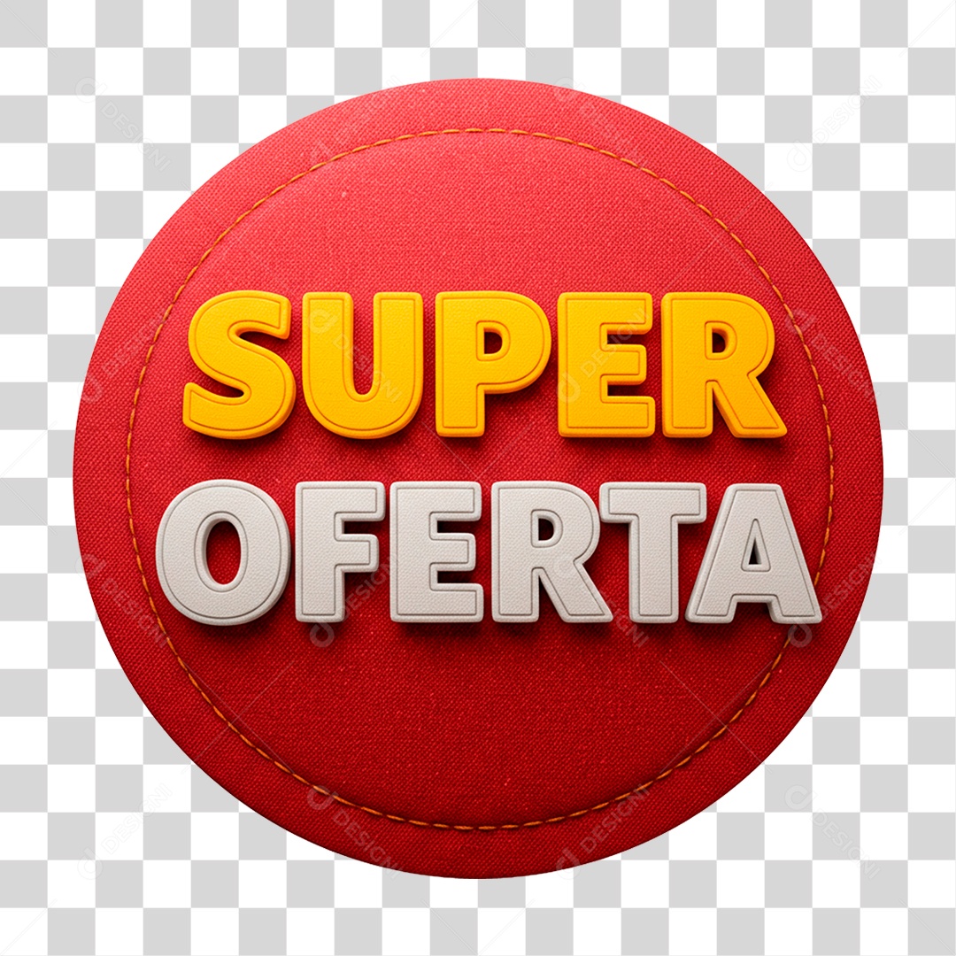 Selo 3D Super Ofertas PNG Transparente