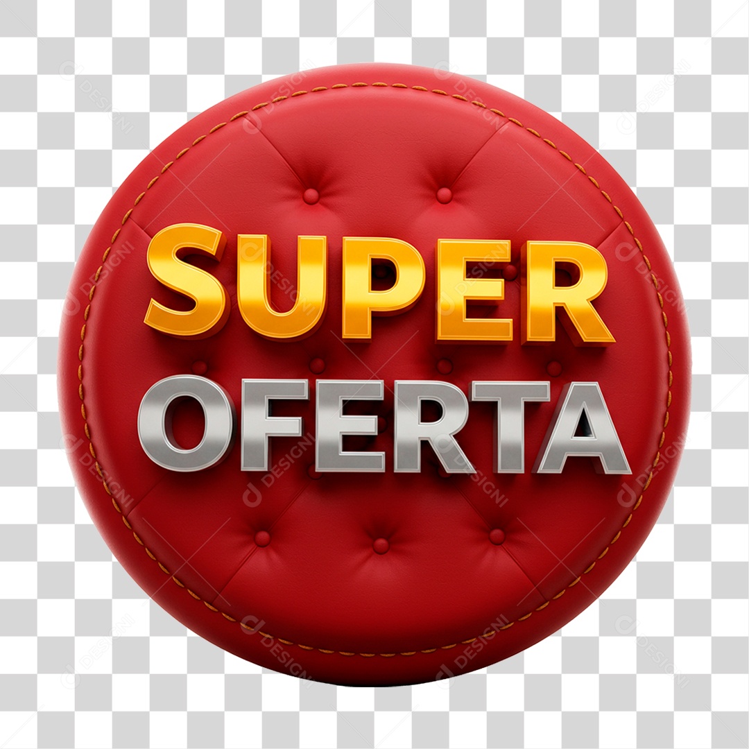 Selo 3D Super Ofertas PNG Transparente