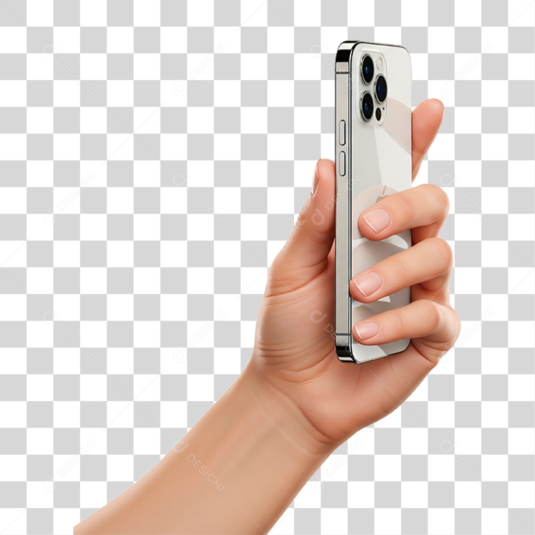 Mão Segurando Celular PNG Transparente