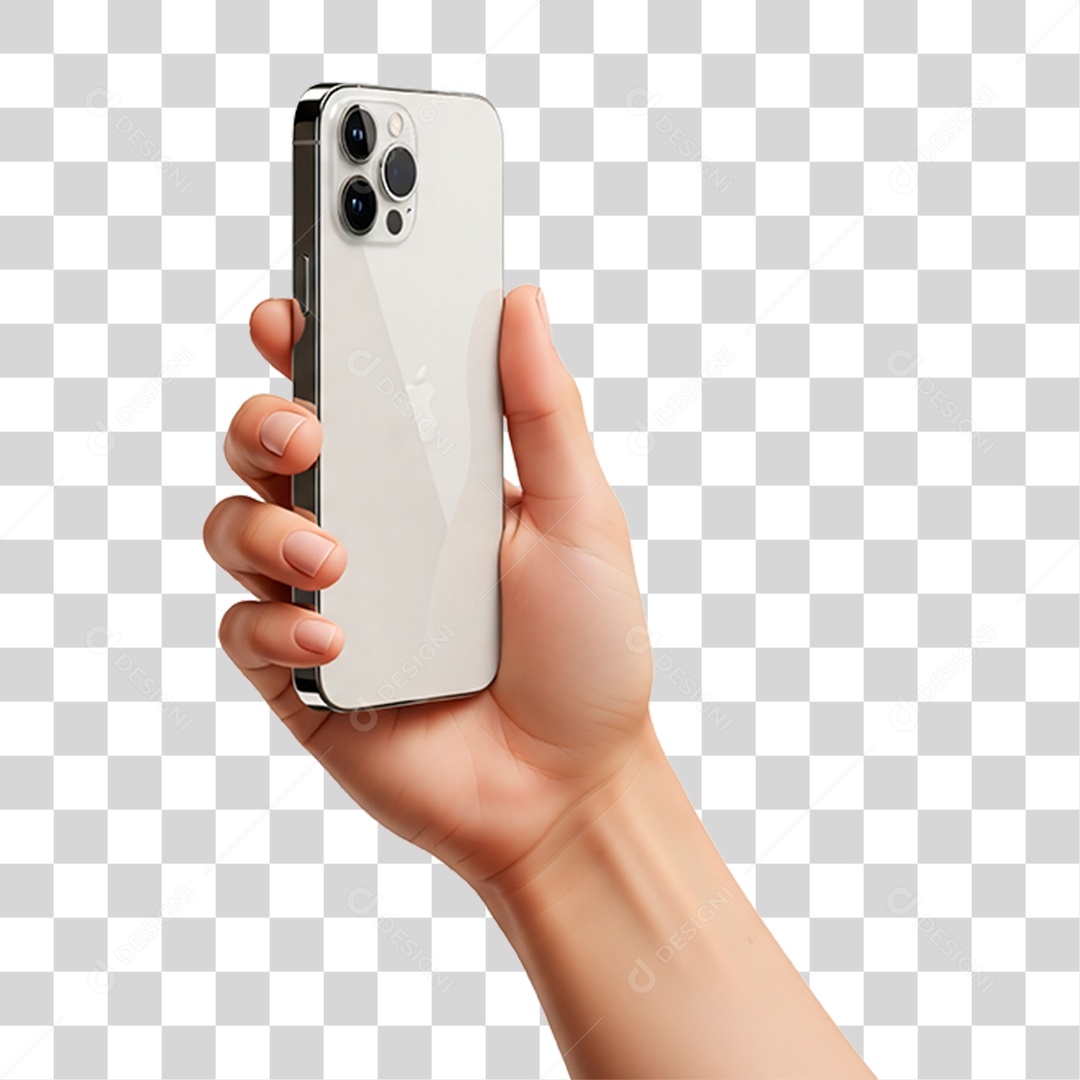 Mão Segurando Celular PNG Transparente