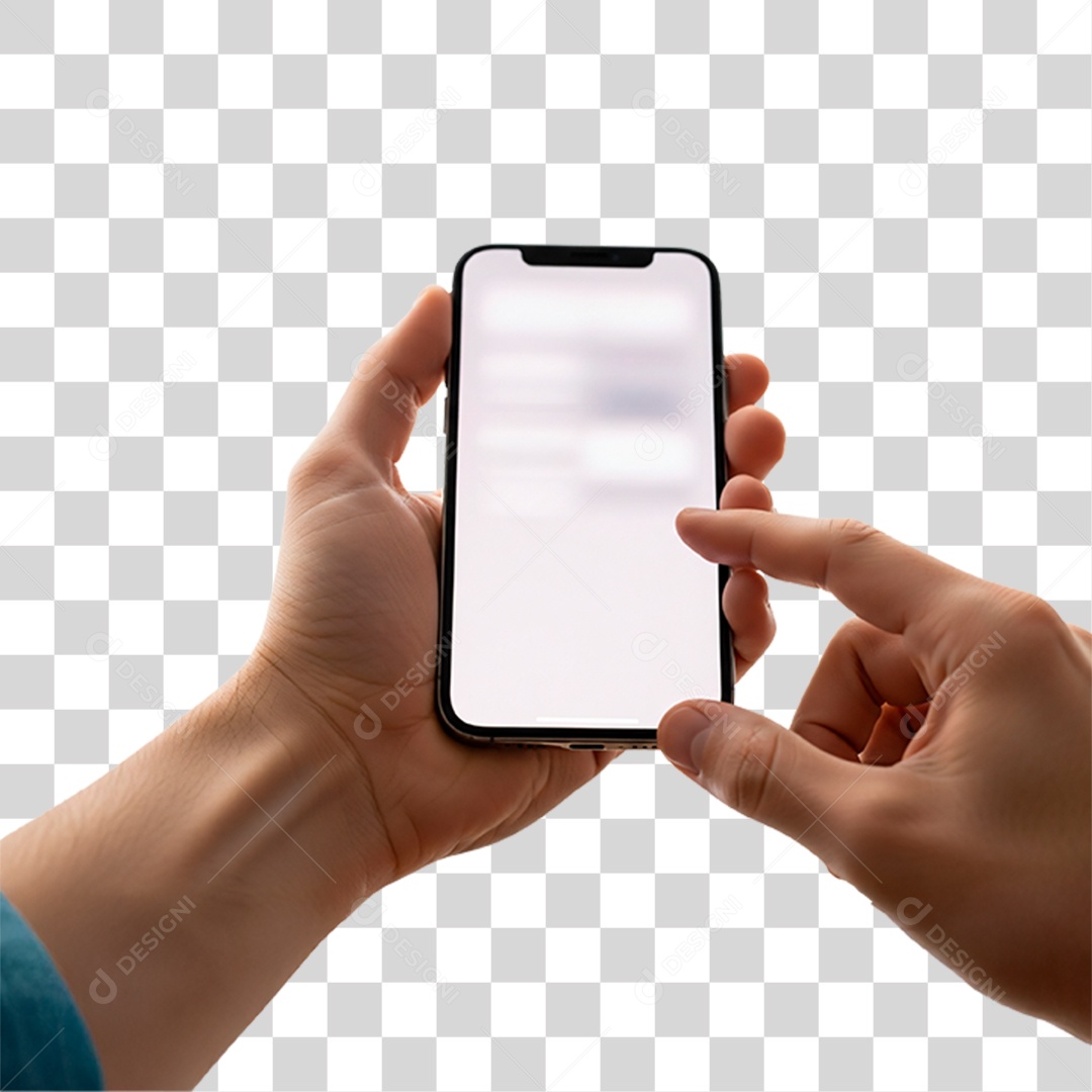 Mão Segurando Celular PNG Transparente