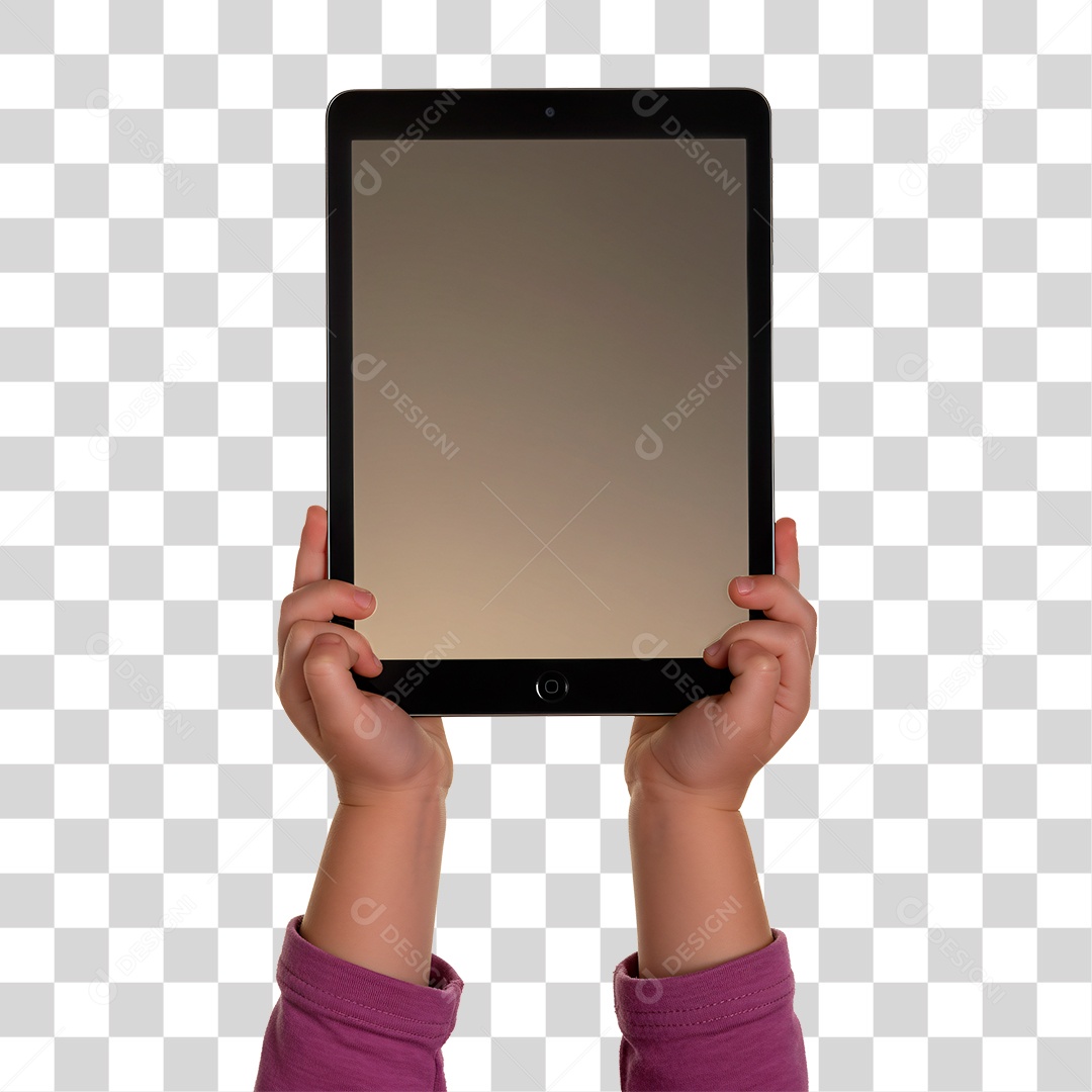 Mão Segurando Tablet PNG Transparente
