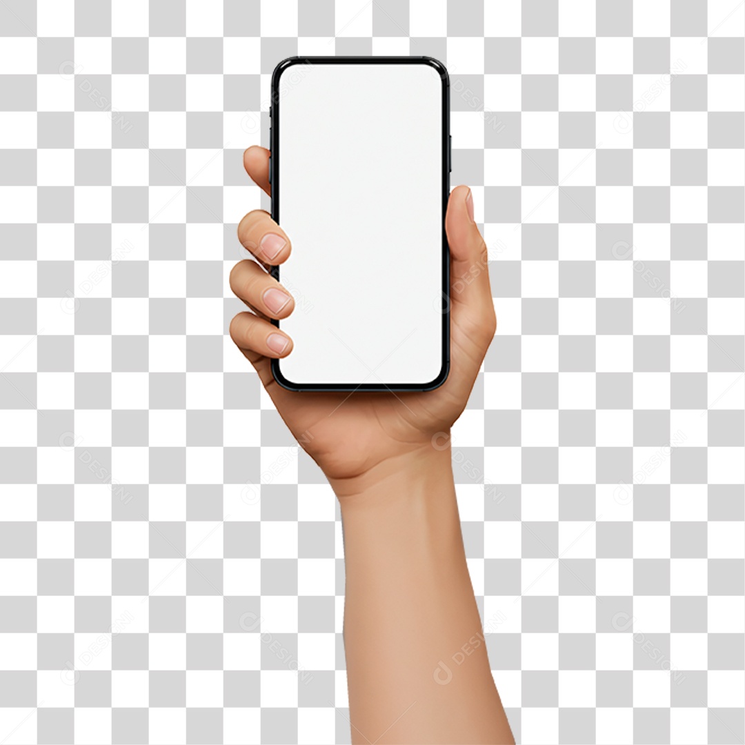 Mão Segurando Celular PNG Transparente