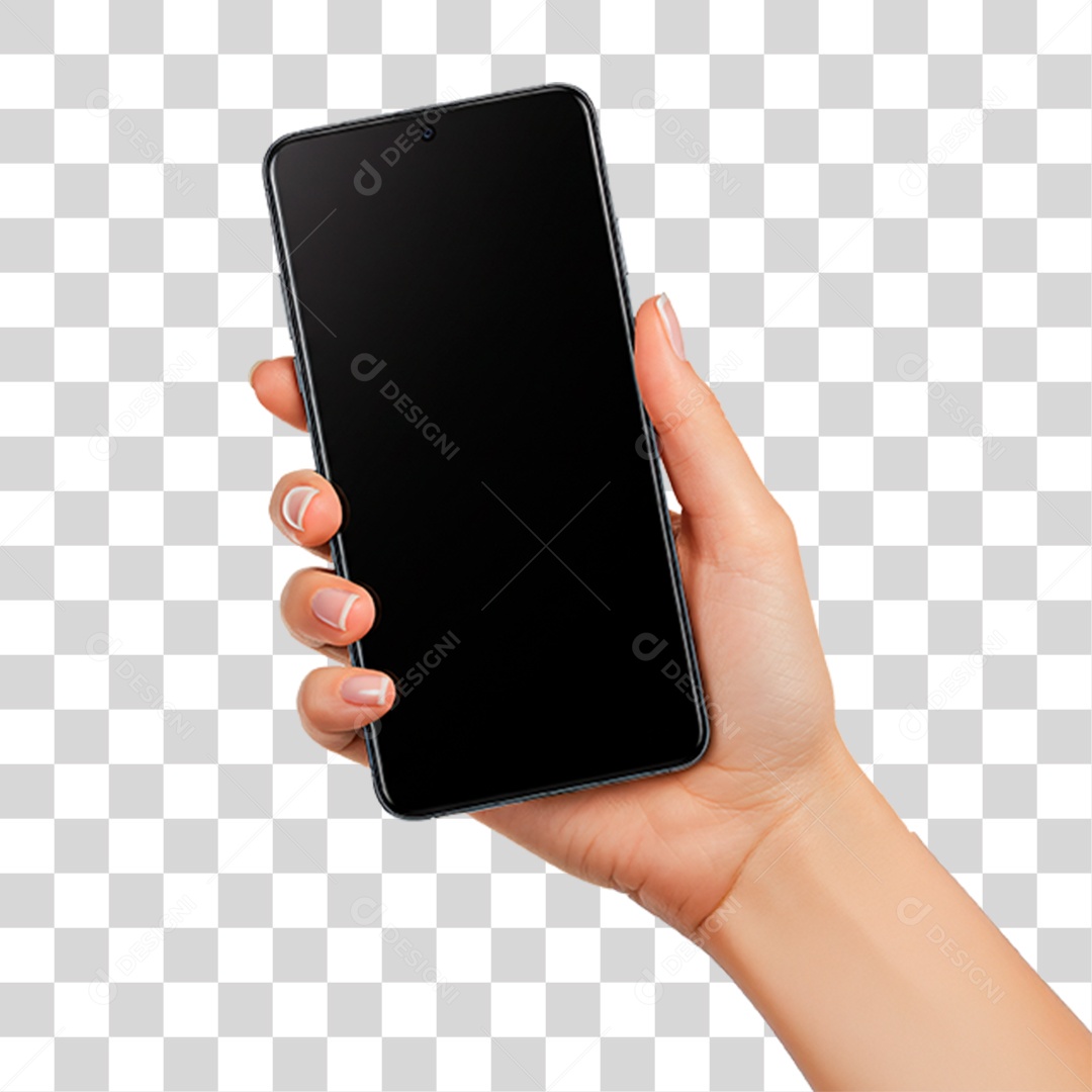 Mão Segurando Celular PNG Transparente