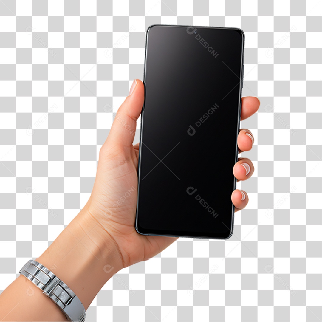 Mão Segurando Celular PNG Transparente
