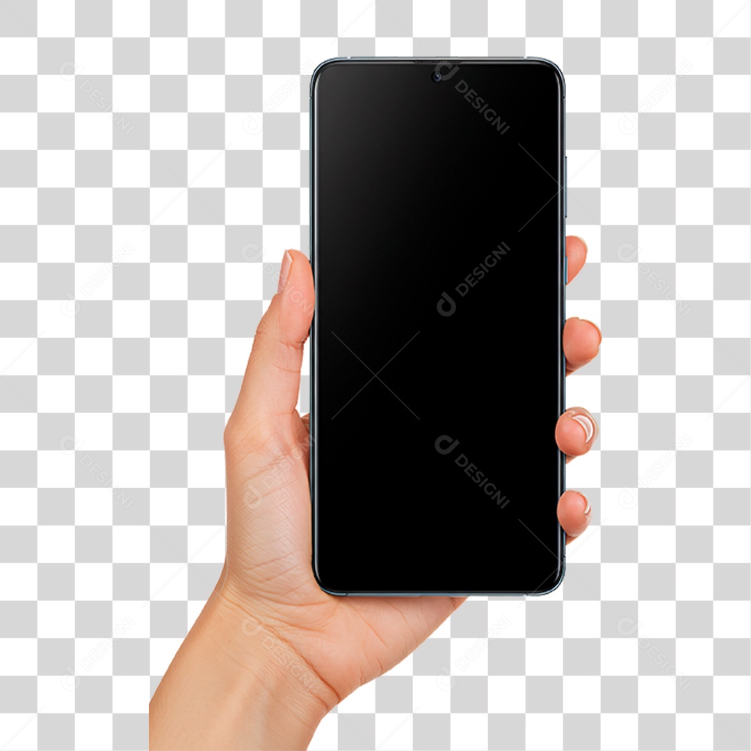 Mão Segurando Celular PNG Transparente