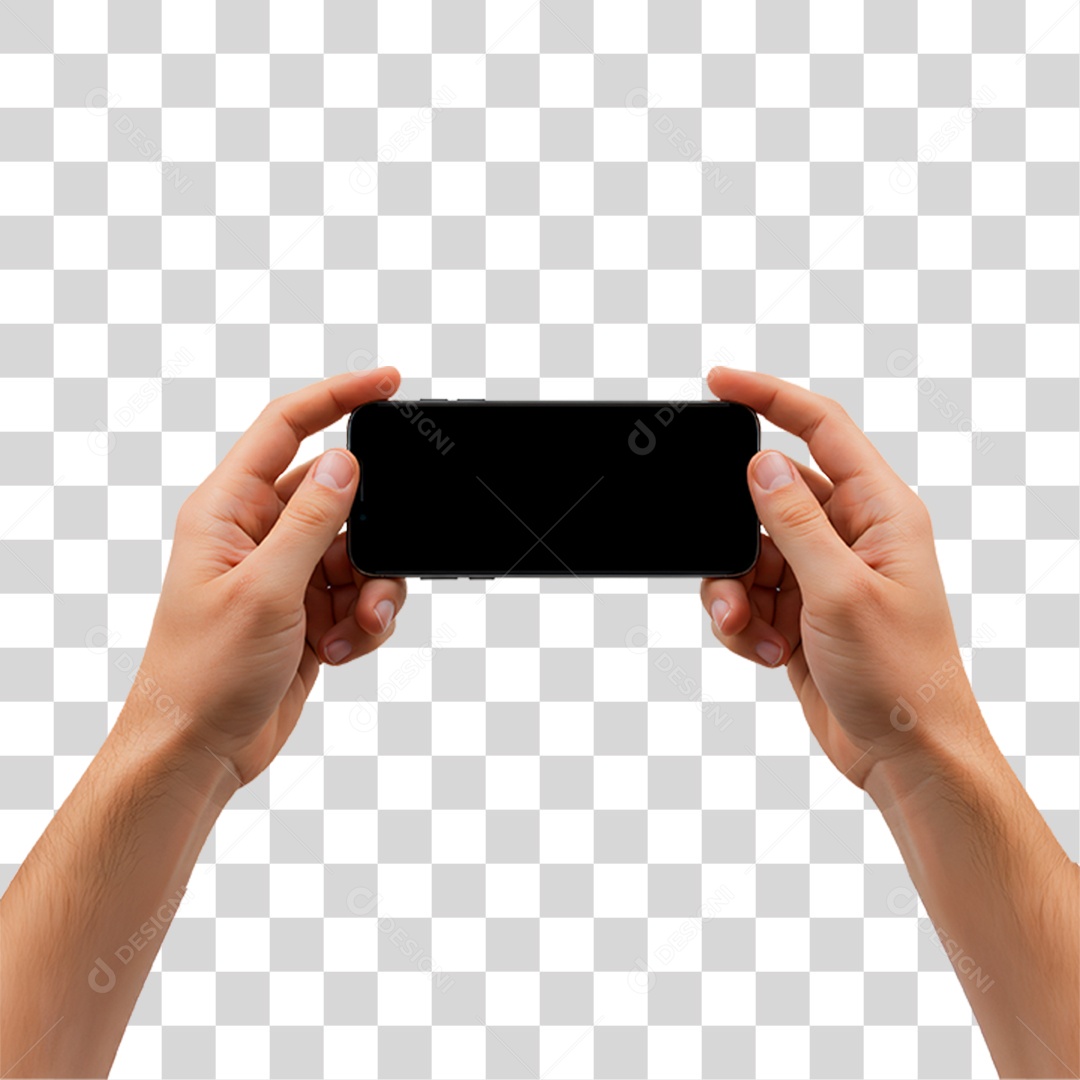 Mão Segurando Celular PNG Transparente