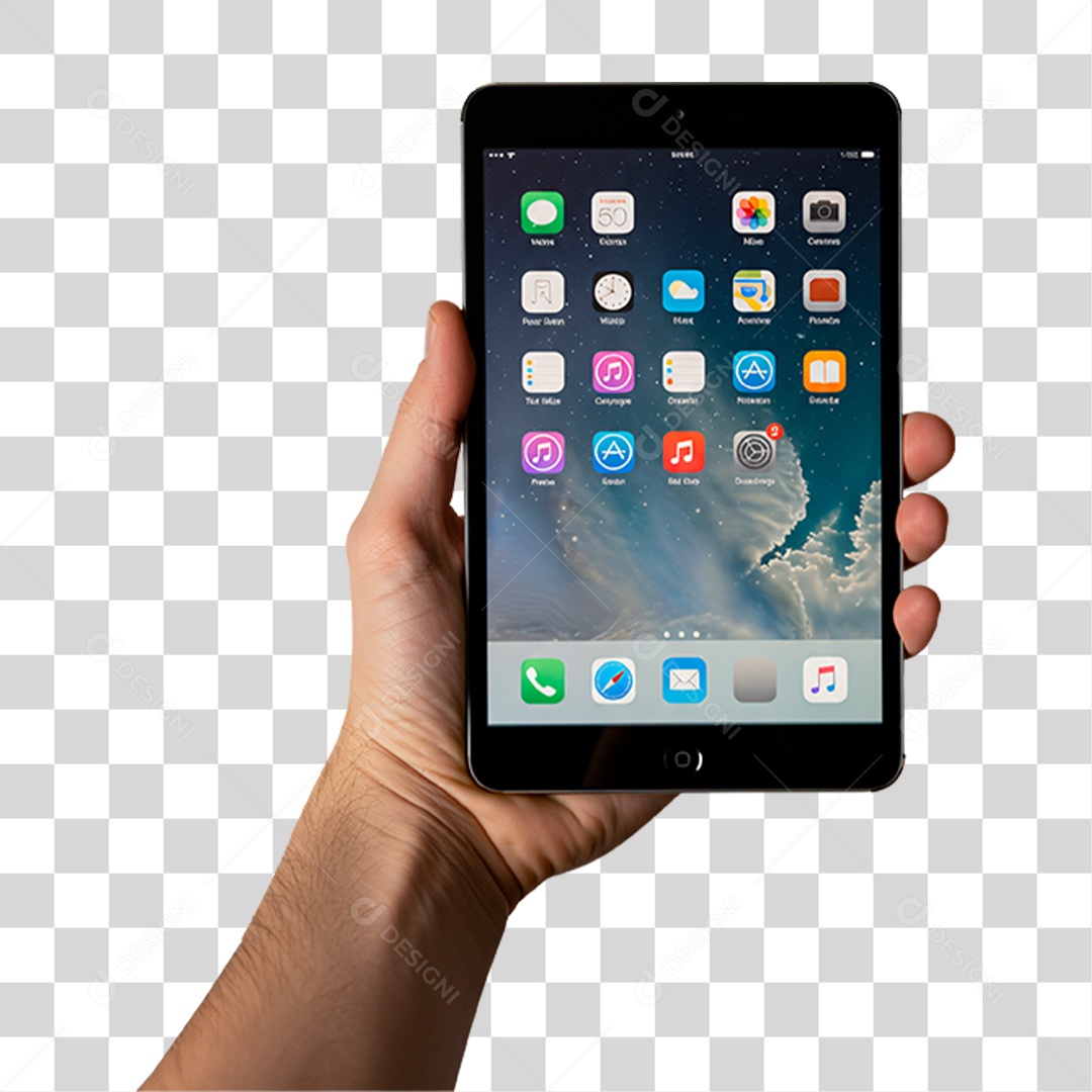 Mão Segurando Tablet PNG Transparente