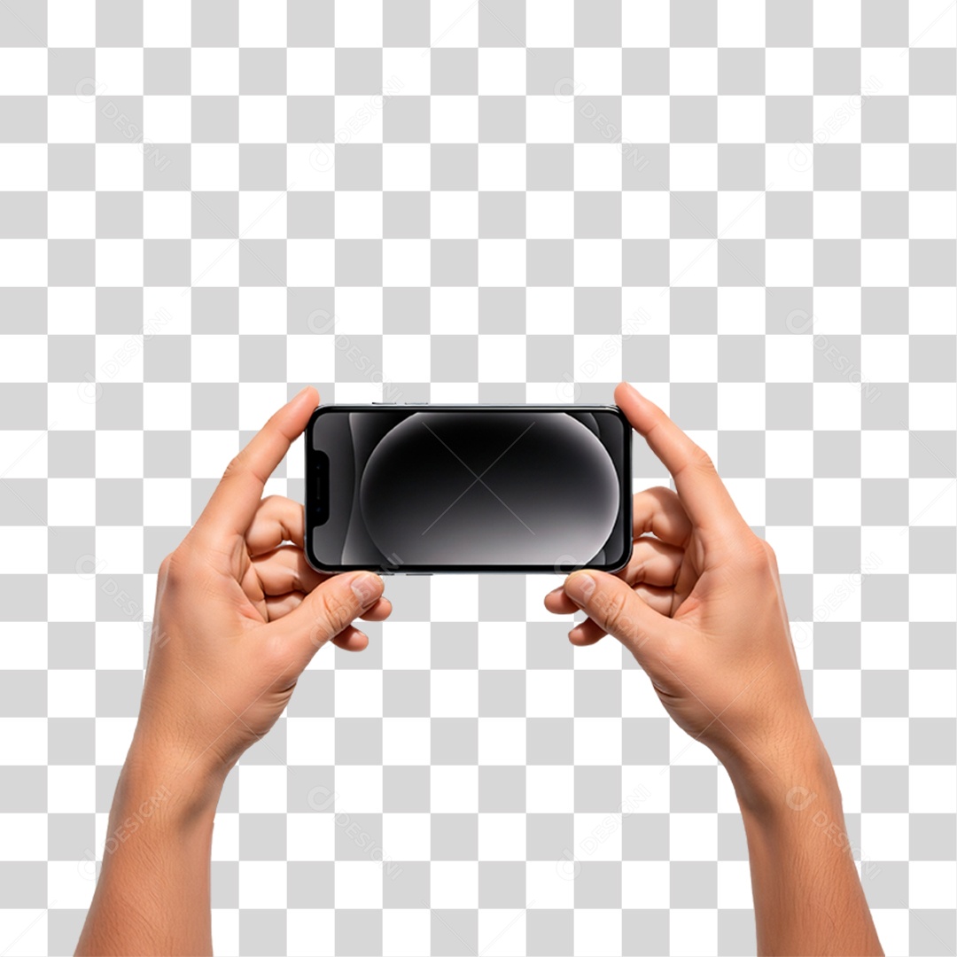 Mão Segurando Celular PNG Transparente