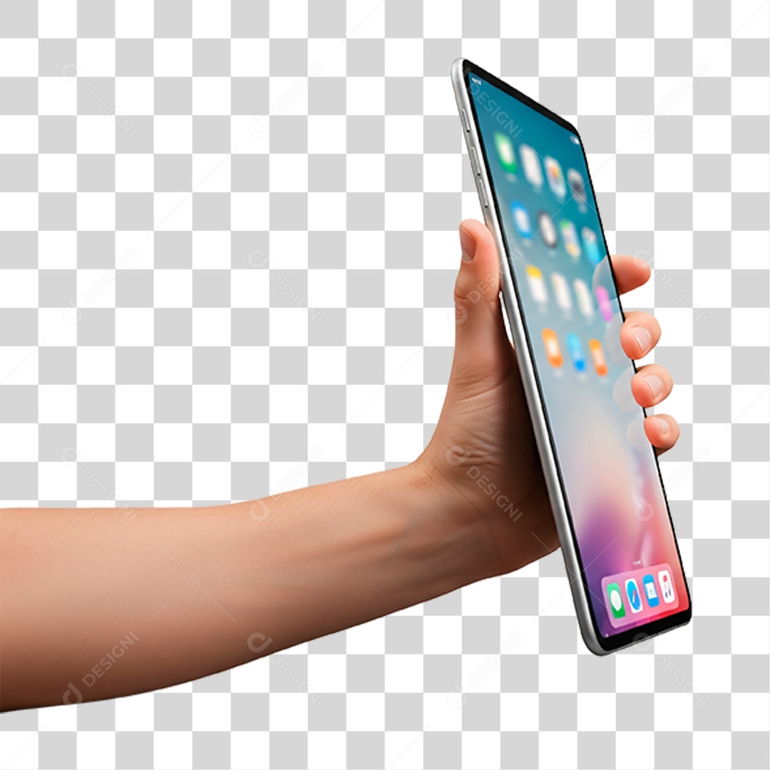 Mão Segurando Tablet PNG Transparente