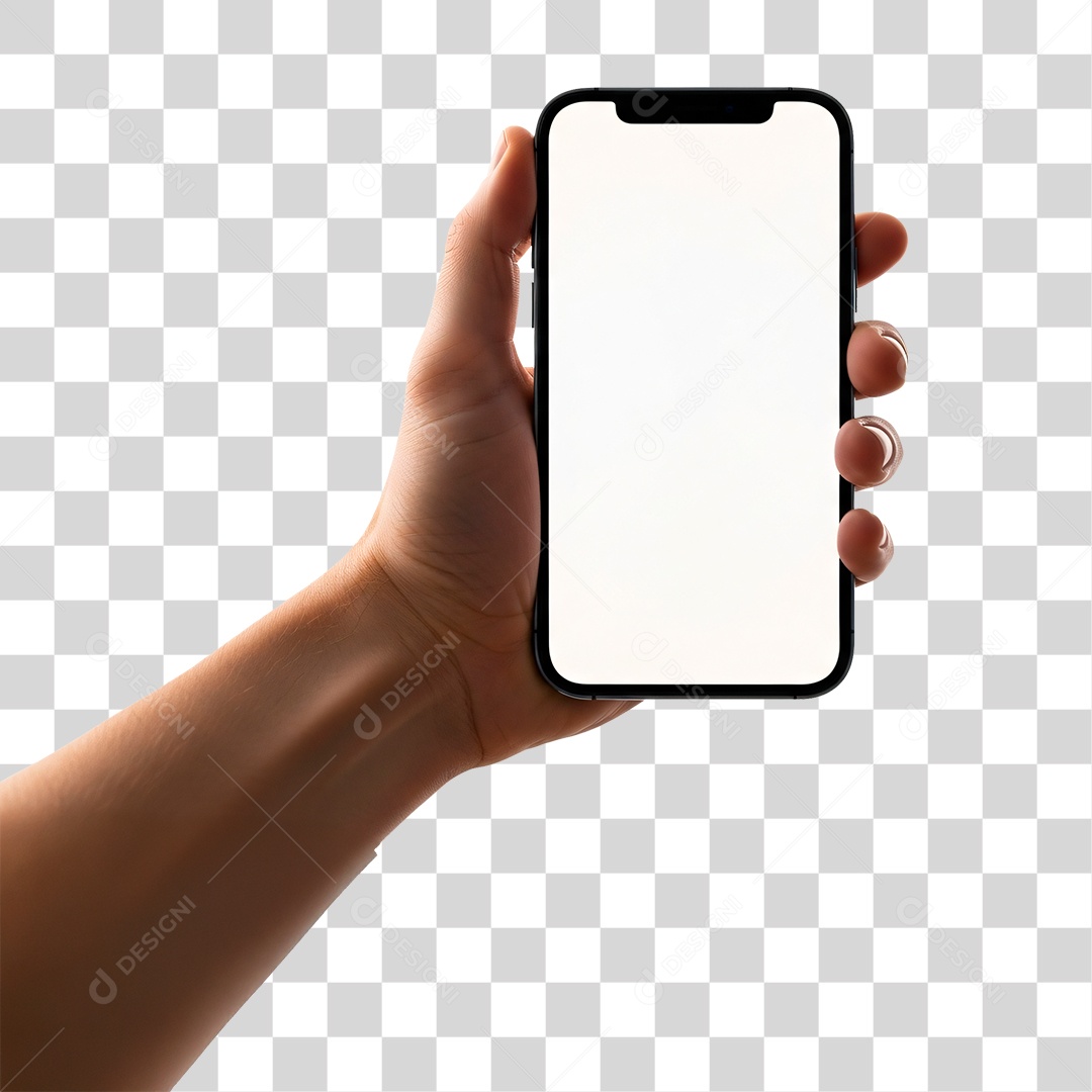 Mão Segurando Celular PNG Transparente