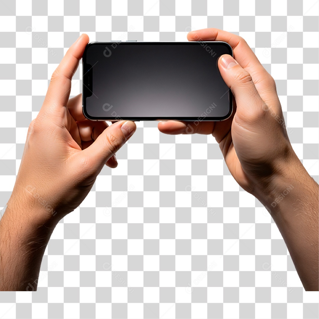 Mão Segurando Celular PNG Transparente