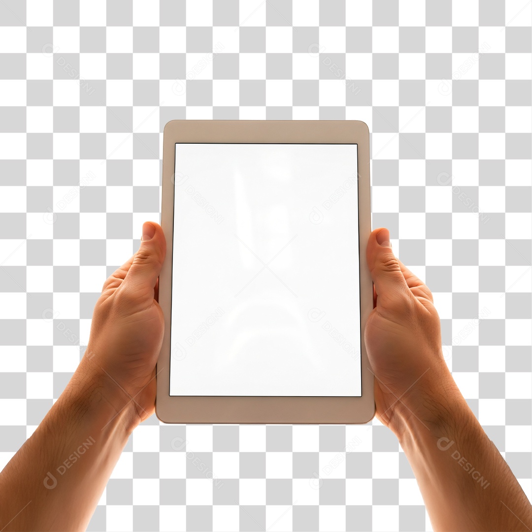 Mão Segurando Tablet PNG Transparente