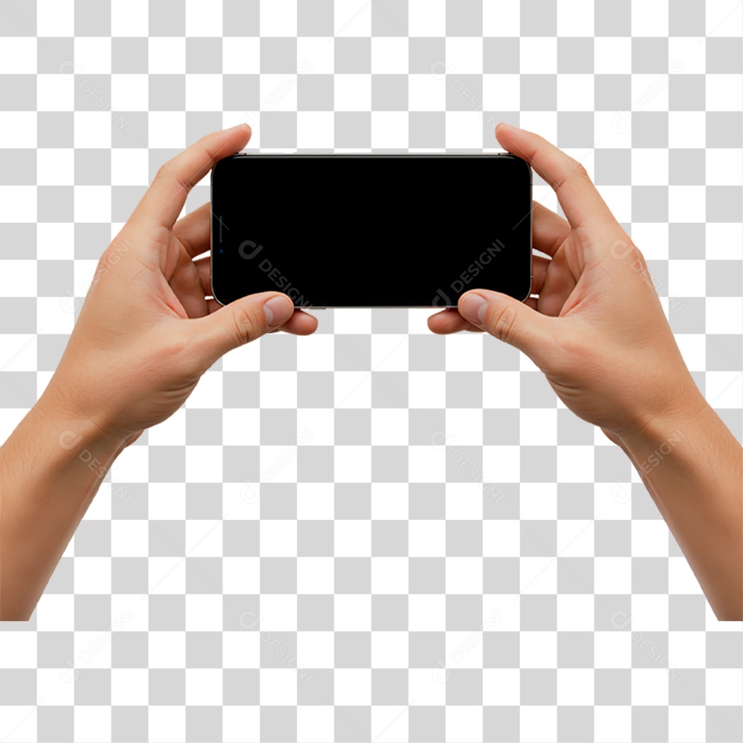 Mão Segurando Celular PNG Transparente