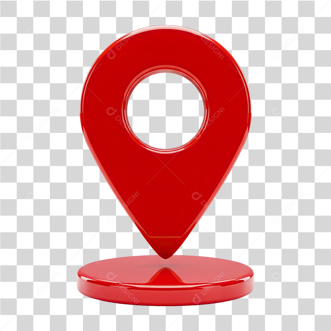 Pin de Localização Vermelho PNG Transparente