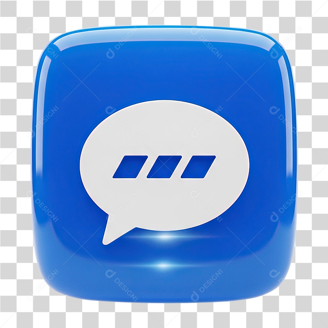 Símbolo Azul Mensagem de Texto PNG Transparente