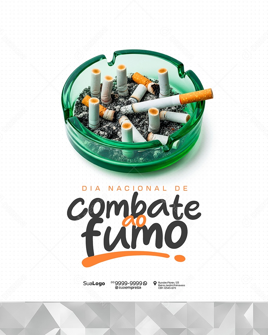Dia Nacional de Combate ao Fumo 29 de Agosto Social Media PSD Editável