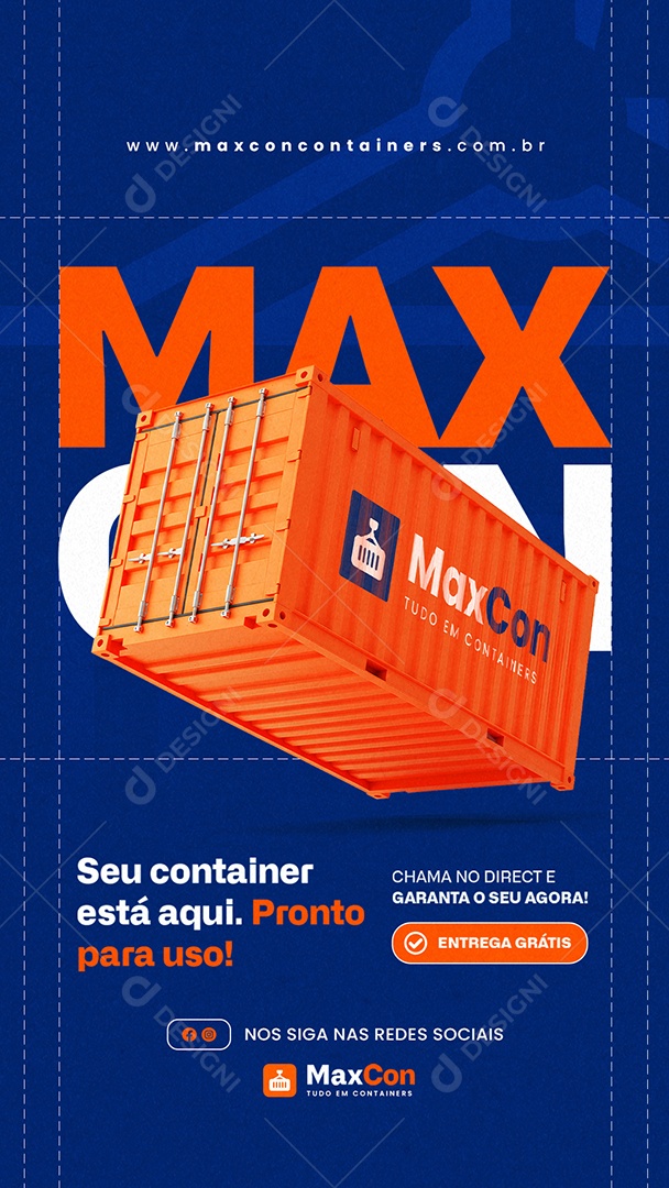 Story Containers Seu Container Está Aqui Social Media PSD Editável