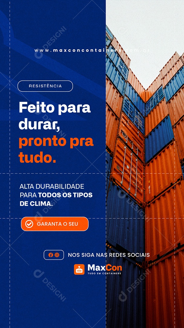 Story Containers Resistência Feito para Durar Pronto pra Tudo Social Media PSD Editável