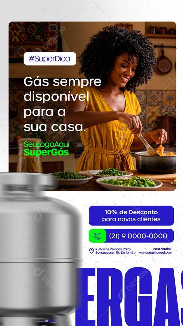 Story Distribuidor de Gás 10% de Desconto Social Media PSD Editável