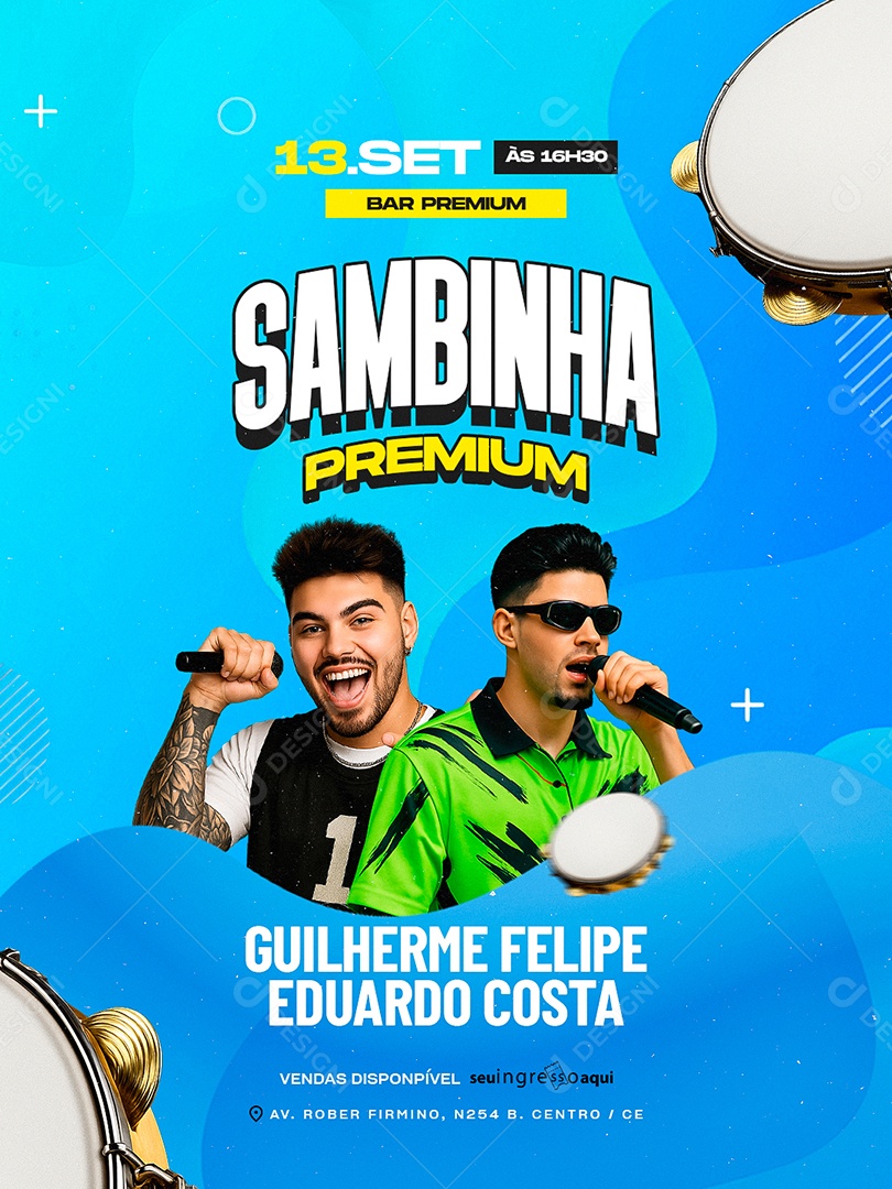 Flyer Bar Premium Sambinha Premium Social Media PSD Editável