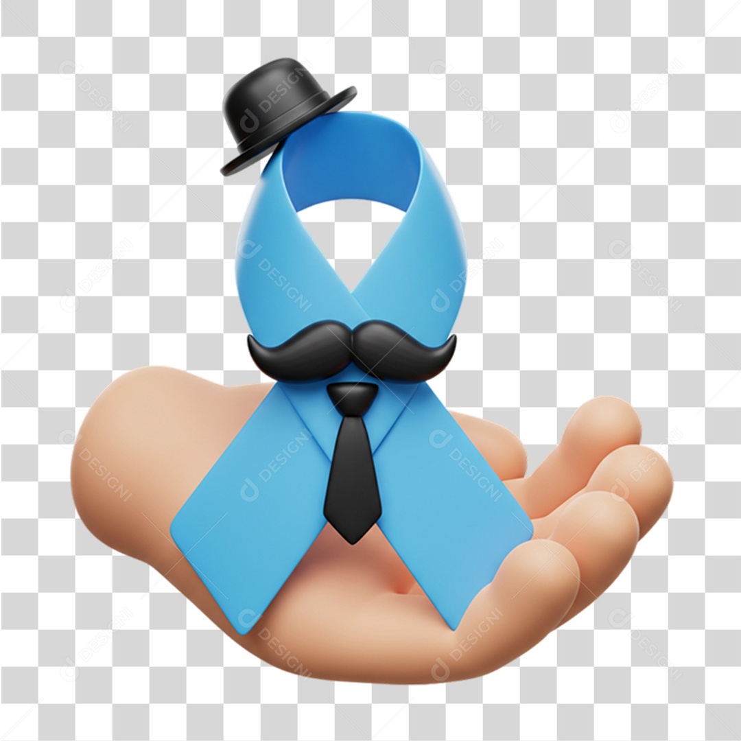 Laço Azul Conscientização Novembro Azul PNG Transparente