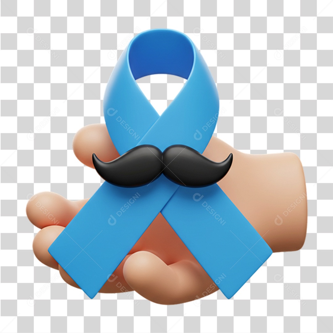 Laço Azul Conscientização Novembro Azul PNG Transparente