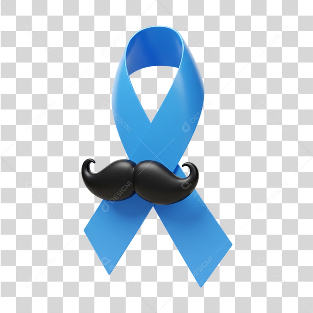 Laço Azul Conscientização Novembro Azul PNG Transparente