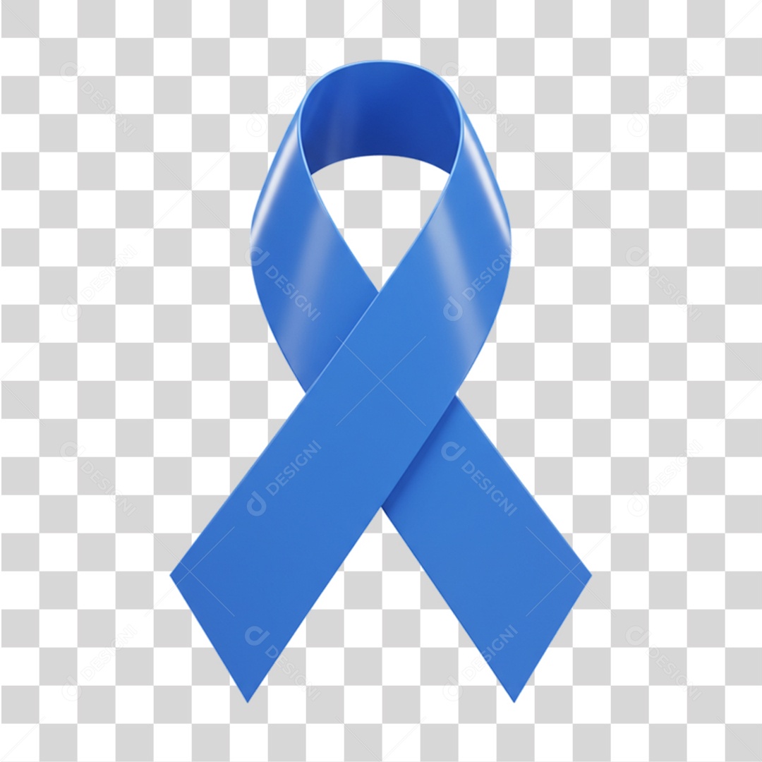 Laço Azul Conscientização Novembro Azul PNG Transparente