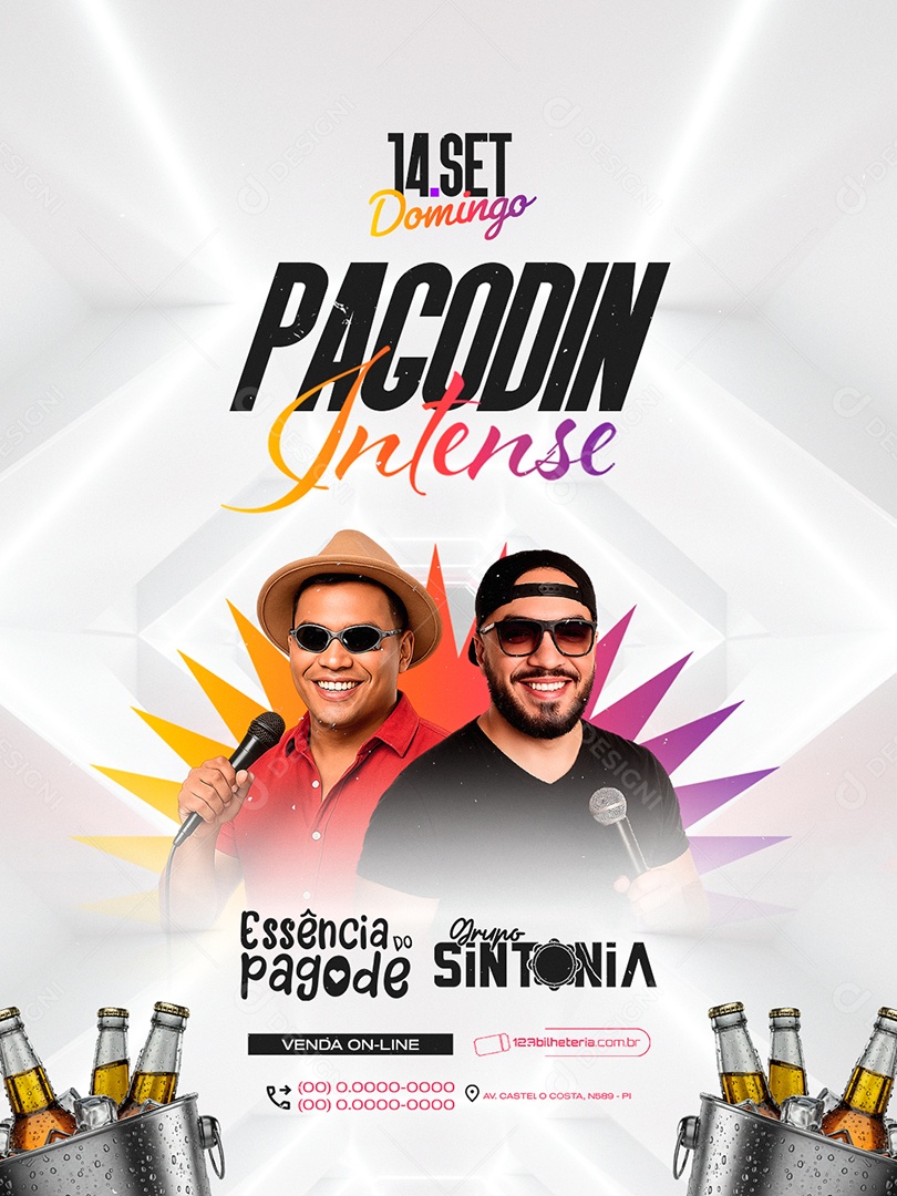 Flyer Pagodin Intense Social Media PSD Editável