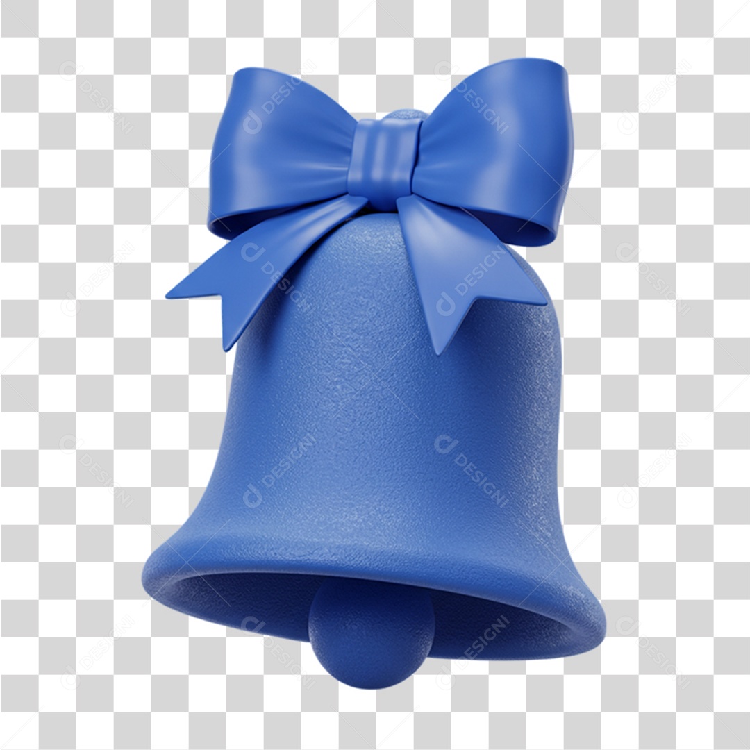 Sino com Laço Azul Conscientização Novembro Azul PNG Transparente