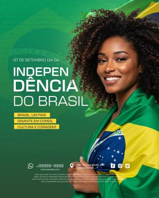 Dia da Independência do Brasil 07 de Setembro Social Media PSD Editável