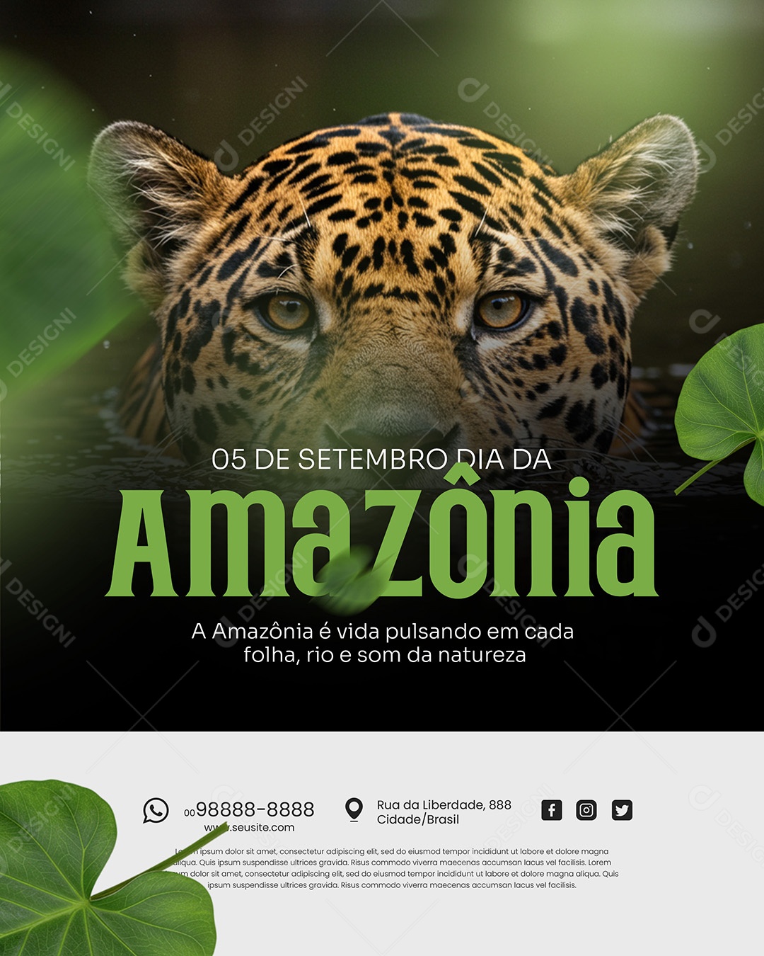 Dia da Emancipação do Amazonas 05 de Setemtro Social Media PSD Editável